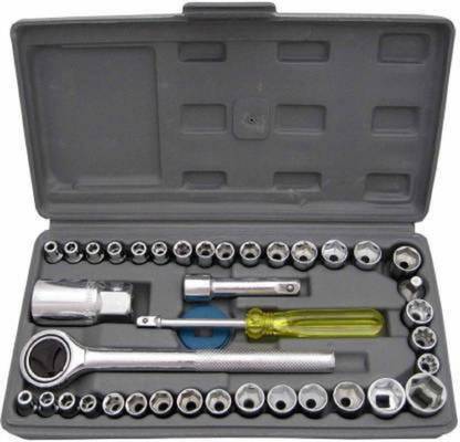 UKRAINEZ 40 PCS Combination Socket Wrench Set AA-22 40 in 1 pcs Wrench Tool kit 40 PCS Combination Socket Wrench Set Multipurpose Single Sided Socket Wrench