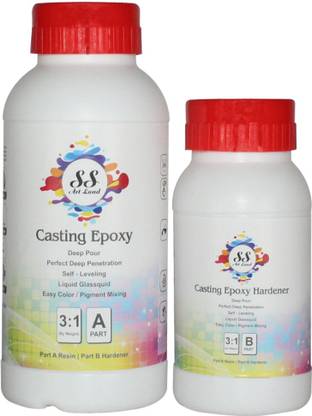 SS Art Land Casting Epoxy Resin and Hardener 3:1 Mixing Ratio (600 Gm Pack)