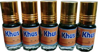 kah attar KHUS ATTAR (A PACK OF 5 BOTTLES @ 3ML EACH) Floral Attar