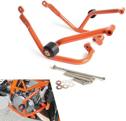 Auto MT CRASHGUARD Leg Guard with Frame Slider for KTM Duke 390/250 2018 Onwards Bike Crash Guard
