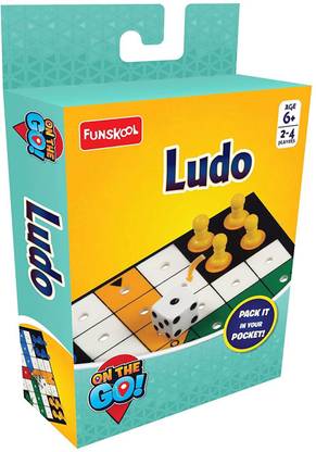 FUNSKOOL Travel Ludo, The Classic startegy Game Board, Portable Classic Travel Games Party & Fun Board Game