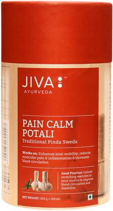 JIVA Pain Calm Potali - Relieves Pain Naturally with Ayurvedic Ingredients - 120 ml Powder - Pack of 1 Powder