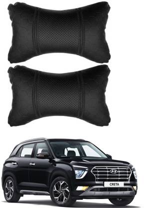 RONISH Black Leatherite Car Pillow Cushion for Hyundai