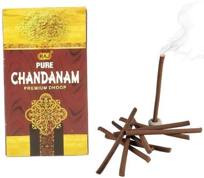 De-Ultimate Box Pack of 1 (10 Sticks Each Box) Pure Chandan Sandal Premium Dry Dhoop Sticks Sandal Dhoop