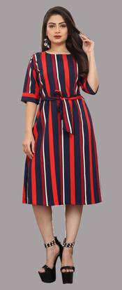 Women A-line Red Dress