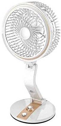 ZONOXO Folding Rechargeable Fan With Powerful 21SMD LED Light And Battery Operated Ultra High Speed 0.5 mm Tower Fan