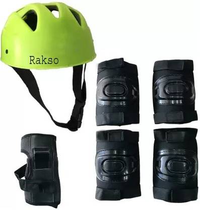 Rakso Plastic cap set best material set green colour medium Skating Guard Combo
