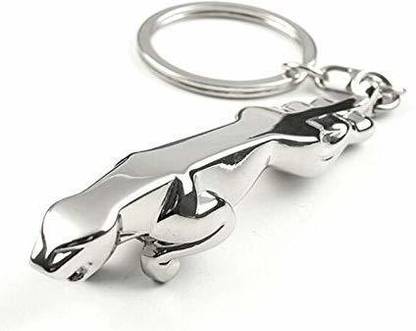 STARLIGHT Silver Jaguar Keychain Key Chain