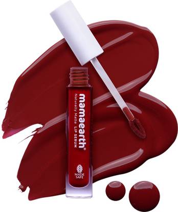 Mamaearth Naturally Matte Lip Serum - Matte Liquid Lipstick with Vitamin C & E For Upto 12 Hour Long Stay - Chirpy Cherry