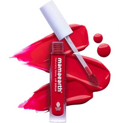 Mamaearth Naturally Matte Lip Serum - Matte Liquid Lipstick with Vitamin C & E For Upto 12 Hour Long Stay - Beet it Red