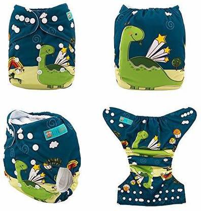 Alvababy Baby's Microseude Pocket Diaper with Microfiber Insert Ducks