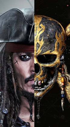Jack Sparrow Johnny Depp Pirates Of The Caribbean Skull Matte Finish Poster Paper Print