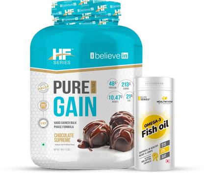 HF Series Pure Gain Hard Weight Gainer Formula+ Omega 3 Fish oil Whey Protein