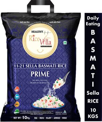 Healthy Rice Villa 11-21 Sella Basmati Rice Prime 10Kg Basmati Rice (Long Grain, Parboiled)