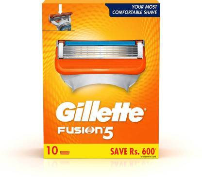Gillette Fusion shaving cartridges pack of 10