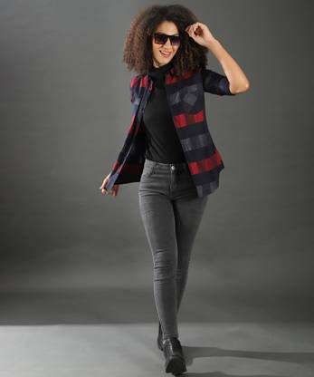 CAMPUS SUTRA Women Checkered Casual Multicolor Shirt