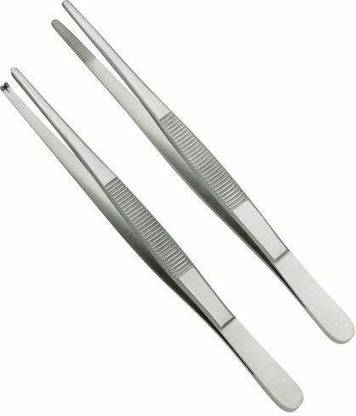Forgesy Combo of 2 Thumb Dissecting Toothed Forcep, Non Tooth Forcep Utility Forceps