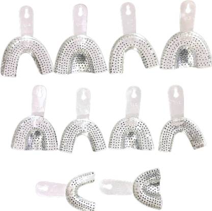 Unique Dents Impression Tray Steel Dentulous Set (pack of 5 pairs) assorted Surgical Plier