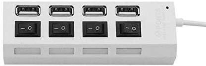 Viraan USB Hub 2.0 Multi USB Port 4 Ports Hub USB High Speed HUB with On/Off Switch USB Splitter USB Hub