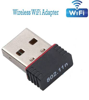 microware 950Mbps Wireless WiFi Adapter for Pc Desktop Laptop Compatible with Windows XP/7/8/8.1/10 - MAC OS 10.7~10.13, Plug and Play Device Laptop Accessory