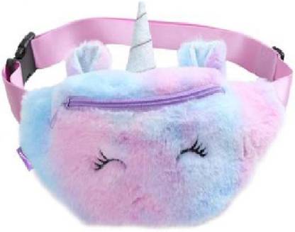 Reet Unicorn Waist Bag Plush Belt BagGirls Belt Bag Cute(Rainbow color) Waist Bag Waist Bag