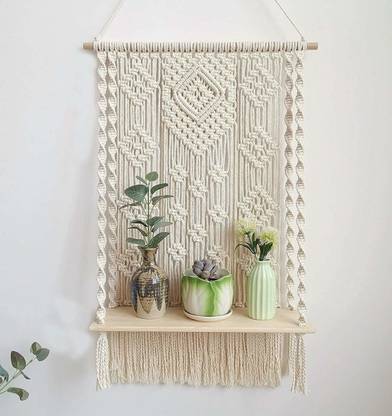 Cubern Macrame Cotton Rope Handmade Wall Hanging Tapestry