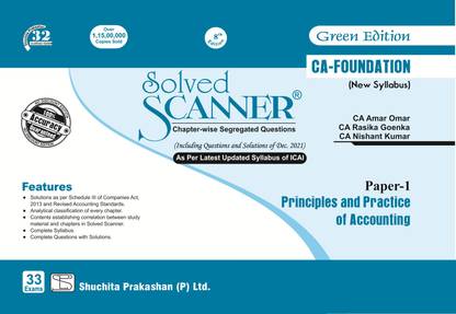 Solved Scanner CA Foundation Paper-1 Principles and Practice of Accounting