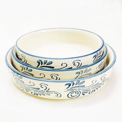 royal enterprise Ceramic Salad Bowl Salad Bowls set Dark Blue