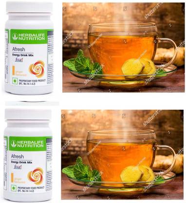 Herbalife Nutrition AFRESH ENERGY DRINKS GINGER+GINGER FLAVOR 50-GRAM- 2 PCS COMBO Energy Drink