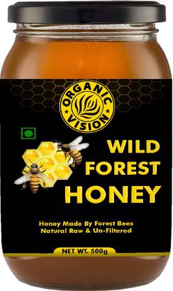 Organic Vision Premium Raw Forest Honey, Unsweetened, Unpasteurized, High Pollen