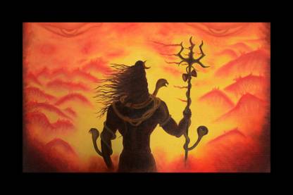 Jitesh Arts Satyam Shivam Sundaram Digital Reprint 19.5 inch x 13.5 inch Painting
