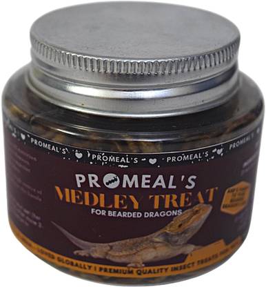 Promeal Medley Treat Insect Mix for Bearded Dragons Food-(200ML Pack) Mealworm 0.03 kg Dry Adult Lizard Food