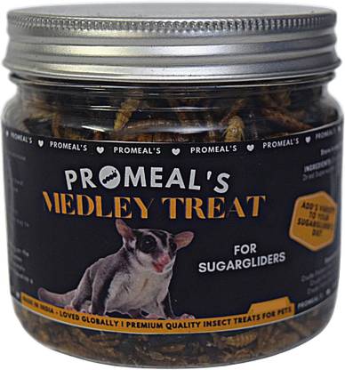 Promeal Medley Treat Insect Mix for Sugar Glider food(350ML Pack) Mealworm 0.06 kg Dry Adult Squirrel Food