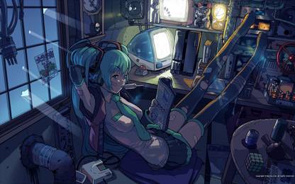Vocaloid Hatsune Miku Anime Series Matte Finish Poster Paper Print