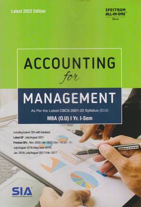 अकाउंटिंग फॉर मैनेजमेंट, MBA (ओ.यू) आई-ईयर I-सेम, एज़ पर द लेटेस्ट CBCS 2021-22 सिलेबस, लेटेस्ट 2022 एडिशन