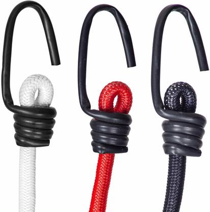 Tori High Strength Elastic Bungee/Shock Cordwith Hooks 4ft-Set of 6 Multicolor