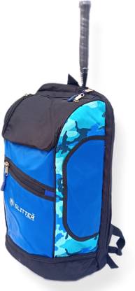 Glitter Vemper-Pak Badminton Kit Bag Full Padded with Shoe Cave Pittho Style Blue
