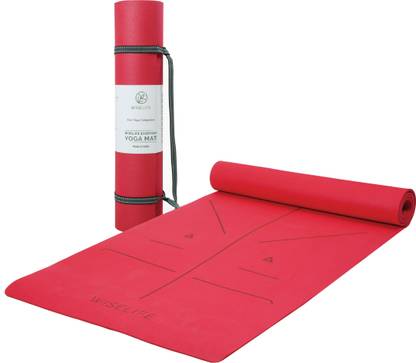 Wiselife Tru Alignment Cranberry Red TPE 6 mm Yoga Mat