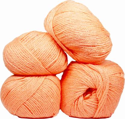 Royal Villa Peach - Woolen Crochet Yarn Thread. Wool Yarn for Knitting. Woolen Thread-200gm