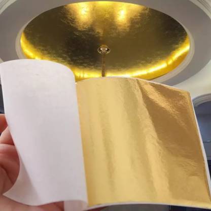 UNIQUE GOLD LEAFING STUDIO Gold Leaf for Arts, Multipurpose Gold Foil Paper Gilding Crafting, Painting