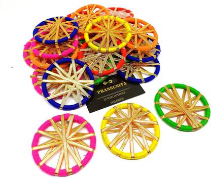PRANSUNITA Multicolor Gota Chakri/Bangles for Art Work Diwali