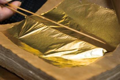 UNIQUE GOLD LEAFING STUDIO 25 Sheets Imitation Gold Leaf for Arts, Gilding Crafting,