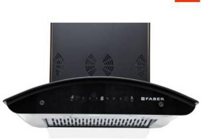 FABER HOOD CREST 3D PLUS IND HC SC BK 60 Auto Clean Wall Mounted Black 1275 CMH Chimney