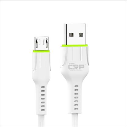 Super CRP Micro USB Cable 1 m Long lasting 2.4 A fast charging data cable, with rust-resistant plug.