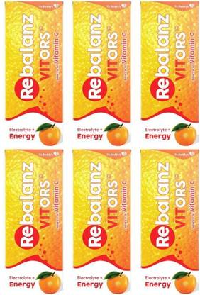 Rebalanz Vitors Orange Flavour 200ml x Pack of 6 Energy Drink