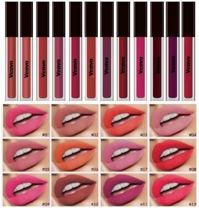 venvo Premium matte lipstick set of 12