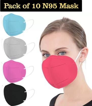 Vestrio N95 NIOSH & ISO Certified Unisex Face Mask with 5 Layer Protection| Multicolour Multi Color Washable and Reusable FDA Certified 5 Protective Layers N95 masks Reusable, Washable, Water Resistant