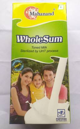 Mahanand Toned Milk sterilized by UHT process 1 box