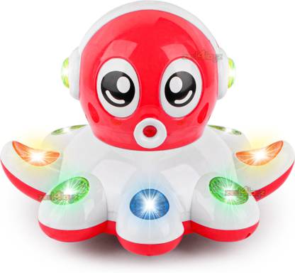 zest 4 toyz Bump & Go 360 Degree Rotation Octopus Toy with Lights & Musical Sounds Pack of 1