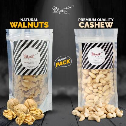 Bharat Cashew and Walnut ( 100 gm pack x 2 ) Combo Pack